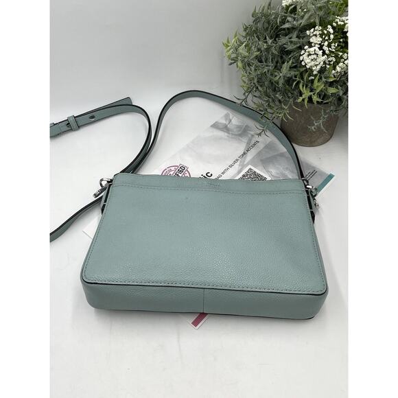 Kate Spade Authenticated Leather Margaux Med Convertible Crossbody Hazy Blue - Picture 13 of 16